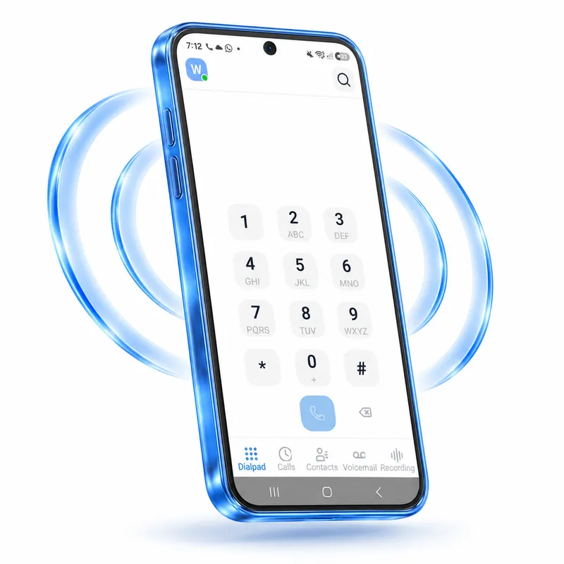 A cellphone showing the phone app's dial pad