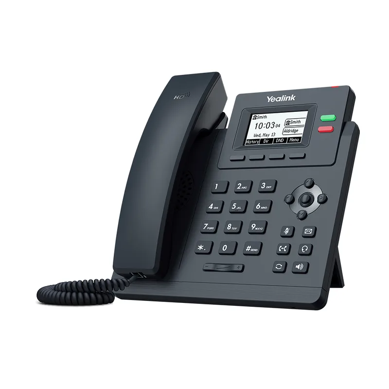 Yealink T31W desk phone with handset, keypad and small screen